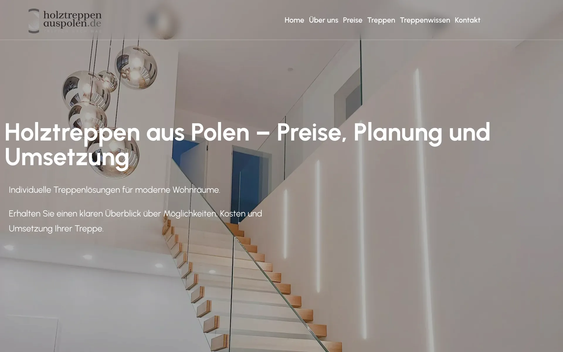 Zrzut ekranu projektu Holztreppen aus Polen