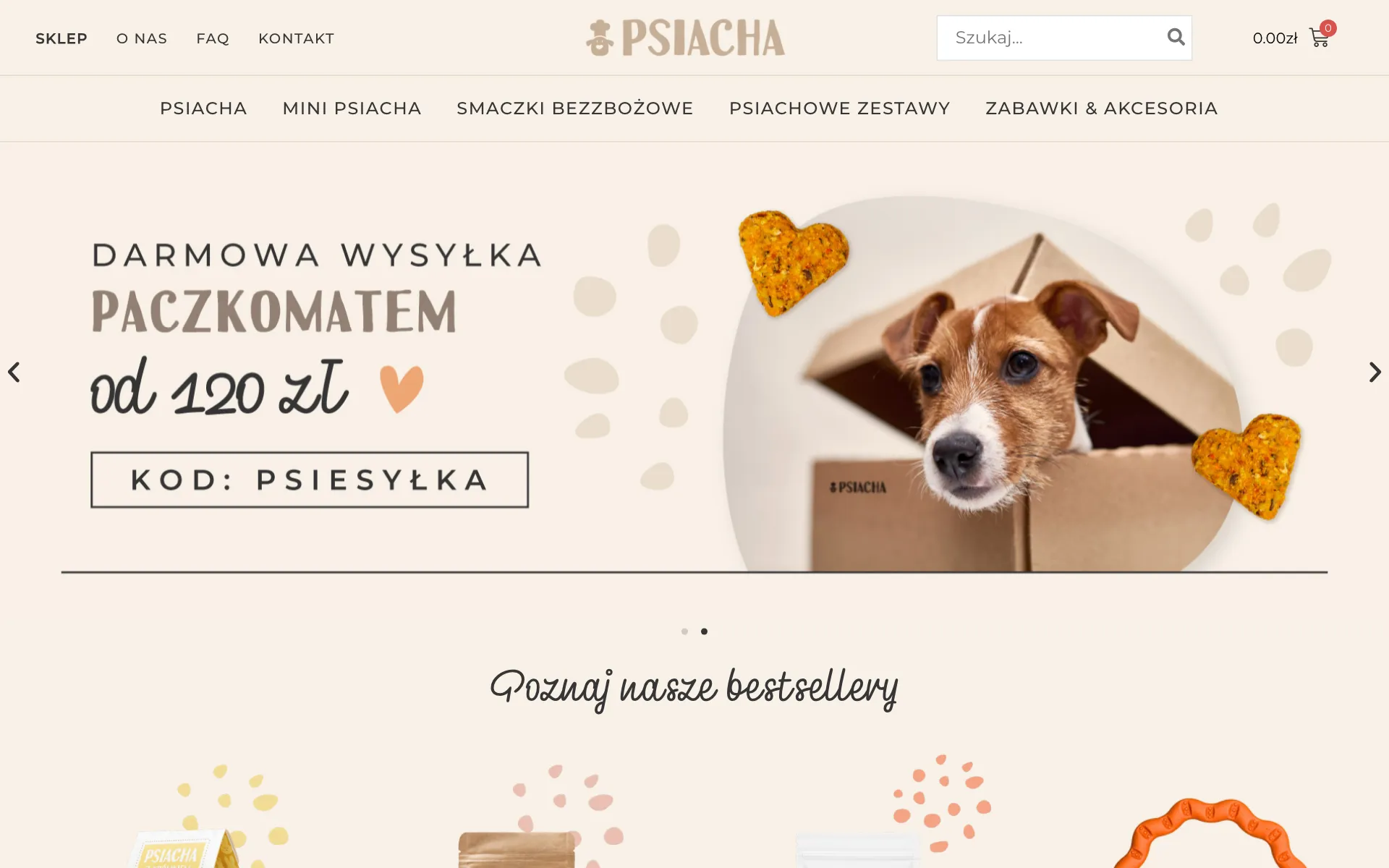 Zrzut ekranu projektu Psiacha
