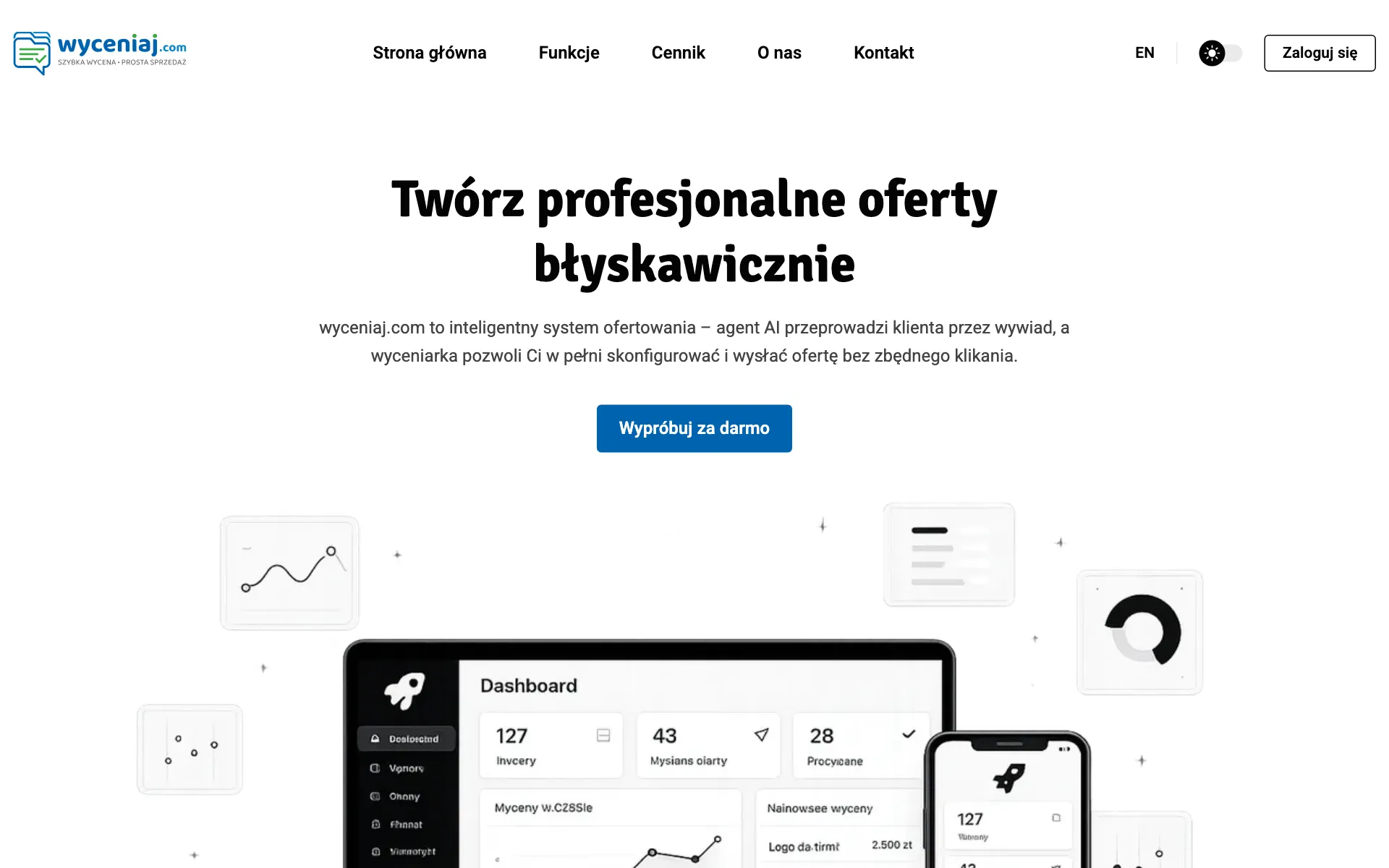 Zrzut ekranu projektu Quotify / wyceniaj.com